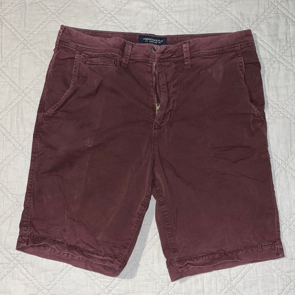 American Eagle Red shorts 9”